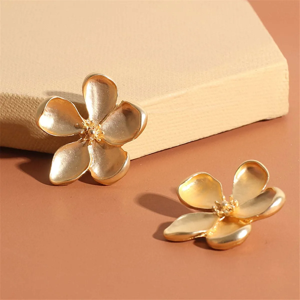 18K Gold-Plated Flower Stud Earrings