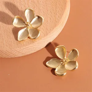 18K Gold-Plated Flower Stud Earrings