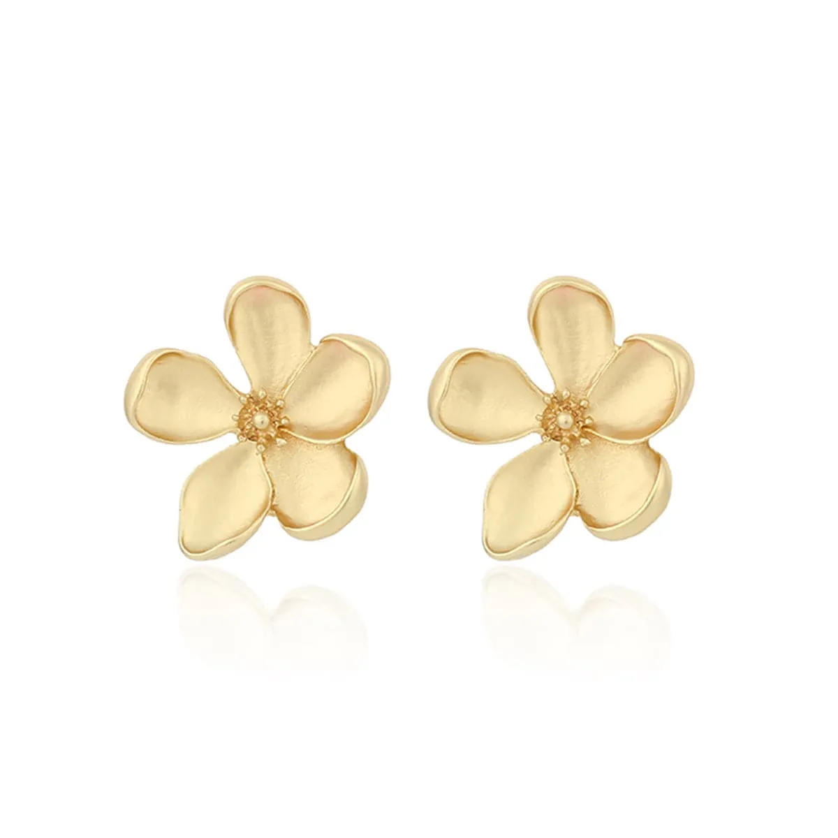 18K Gold-Plated Flower Stud Earrings