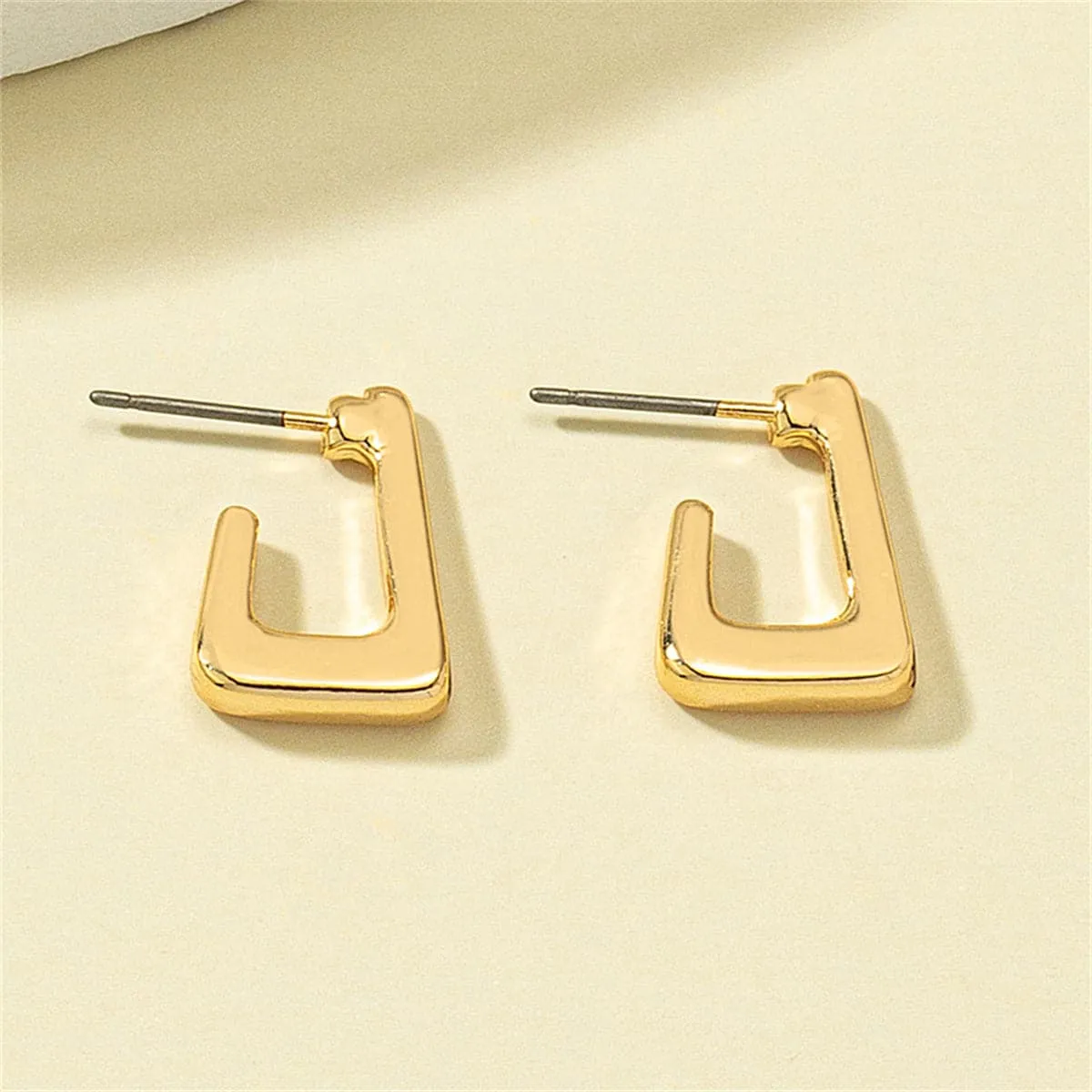 18K Gold-Plated G-Shape Huggie Earrings