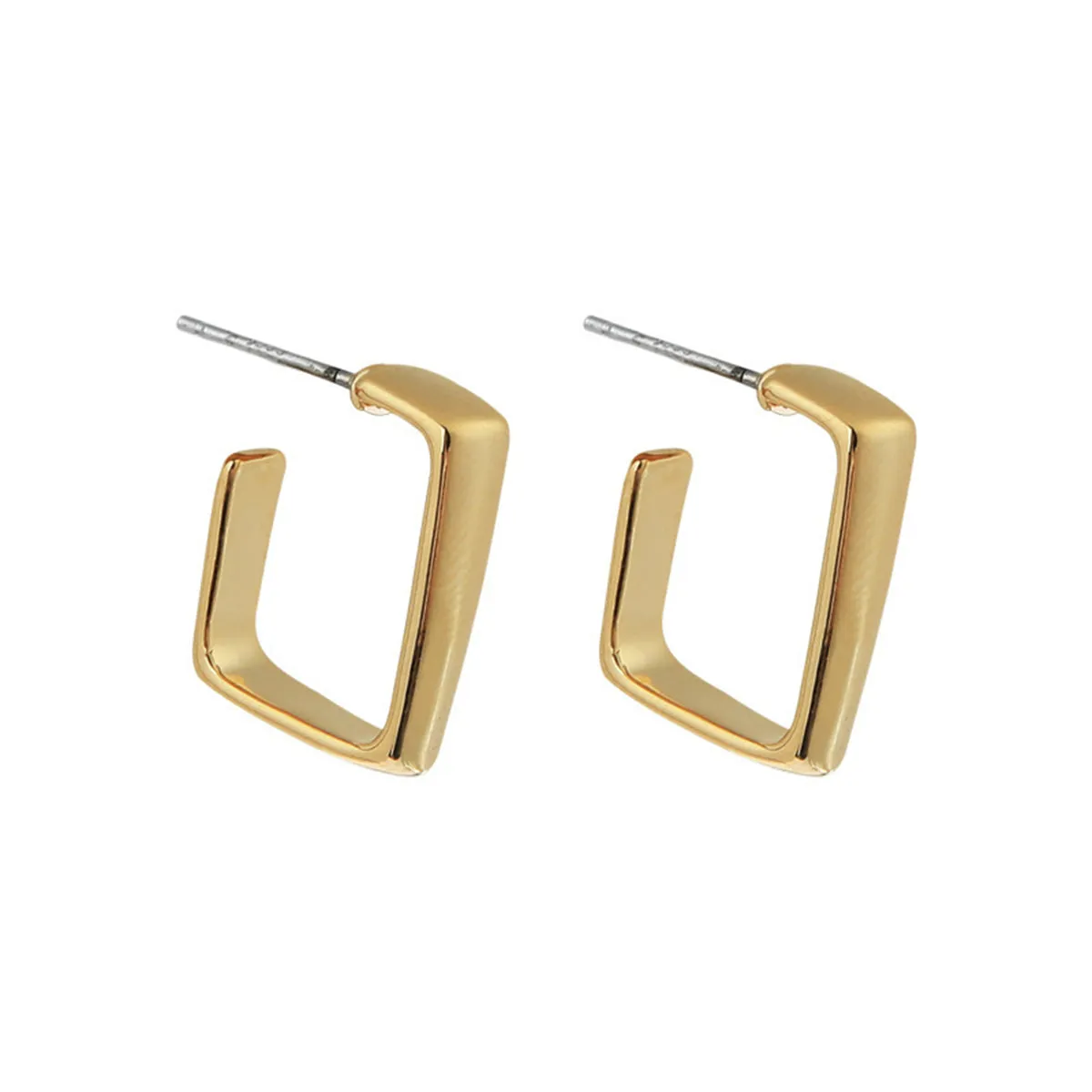 18K Gold-Plated G-Shape Huggie Earrings