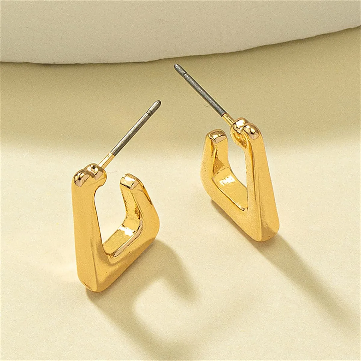 18K Gold-Plated G-Shape Huggie Earrings