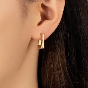 18K Gold-Plated G-Shape Huggie Earrings