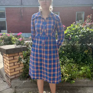 1960s/70s handmade plaid house dress