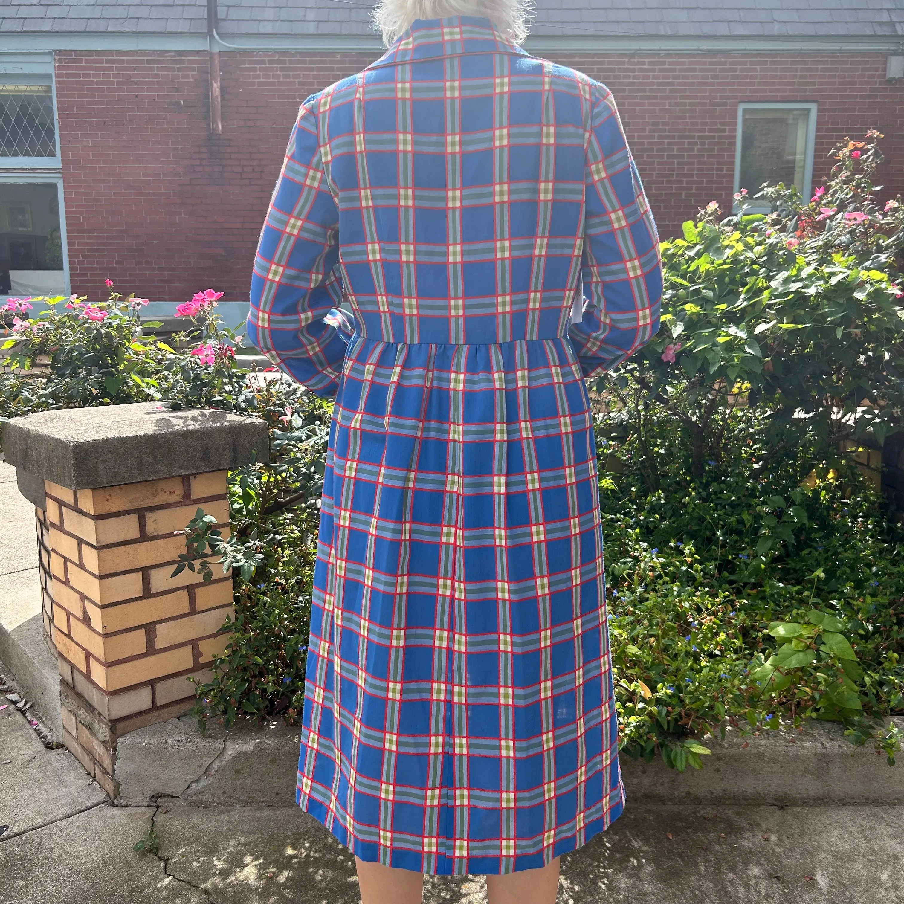 1960s/70s handmade plaid house dress