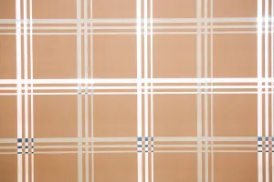 1970s Plaid Mylar Vintage Wallpaper