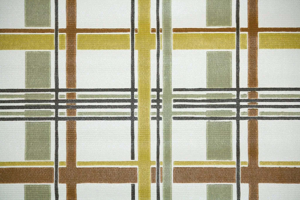 1970s Plaid Vintage Wallpaper