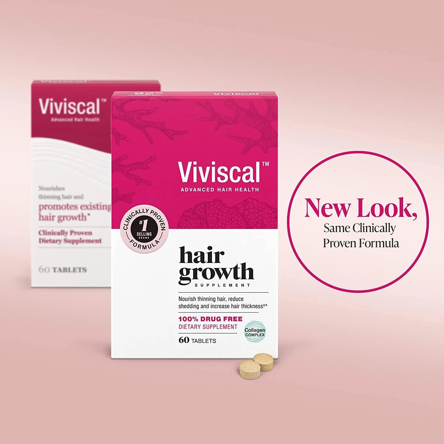 2 * VIVISCAL MAXIMUM STRENGTH SUPPLEMENTS (120 TABLETS) - Pack of Two