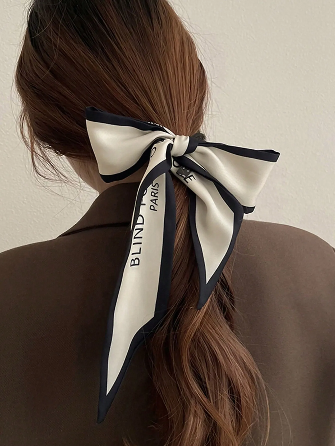 2pcs Retro French Letter Black And White High-End Sense Headband