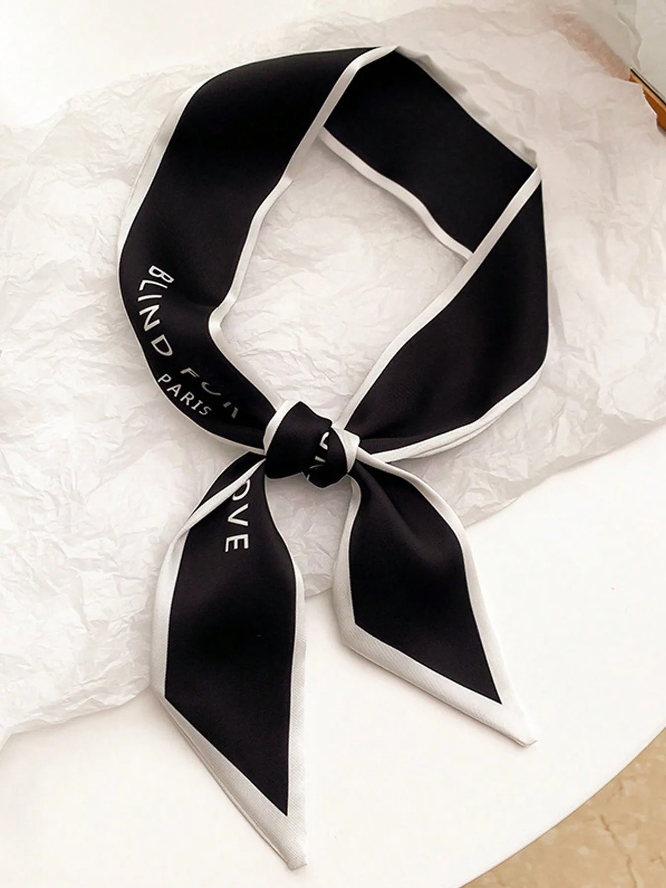 2pcs Retro French Letter Black And White High-End Sense Headband