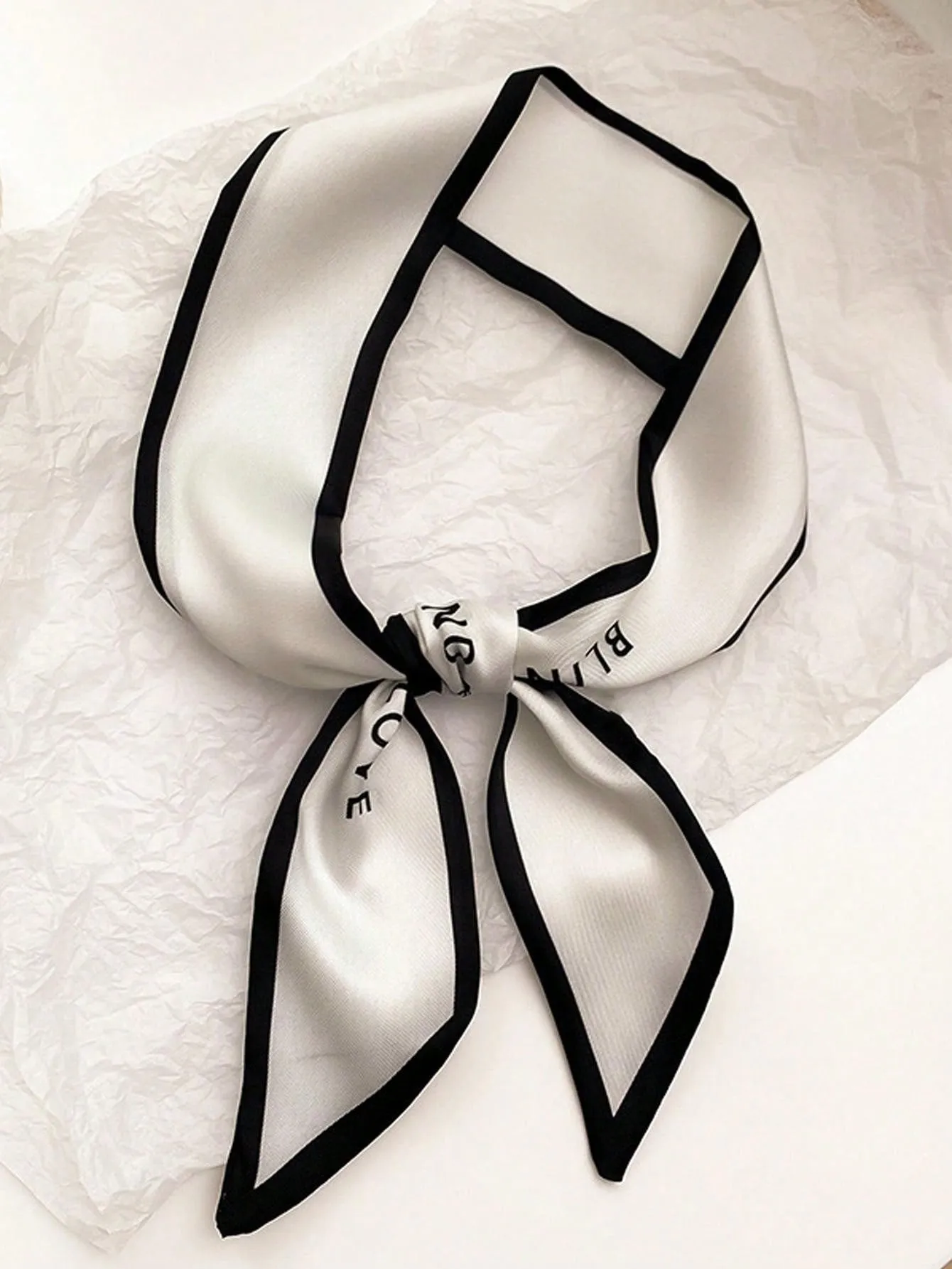 2pcs Retro French Letter Black And White High-End Sense Headband