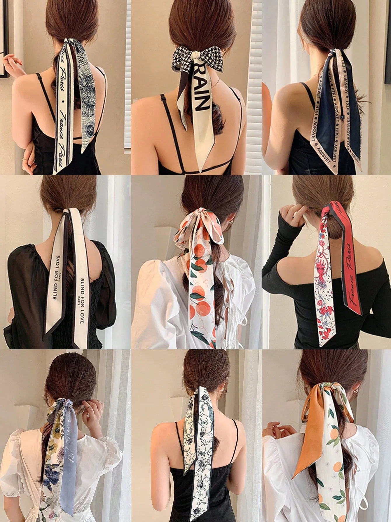 2pcs Retro French Letter Black And White High-End Sense Headband