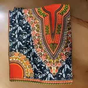 African Orange/Green Print Ankara Head Wrap | Bold & Beautiful