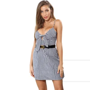 Allenti Deep V Neck Sleeveless Dress