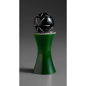 Alpha in Green, Black, and White Wooden Salt Shaker or Pepper Mill Grinder Shaker by Robert Wilhelm of Raw Design