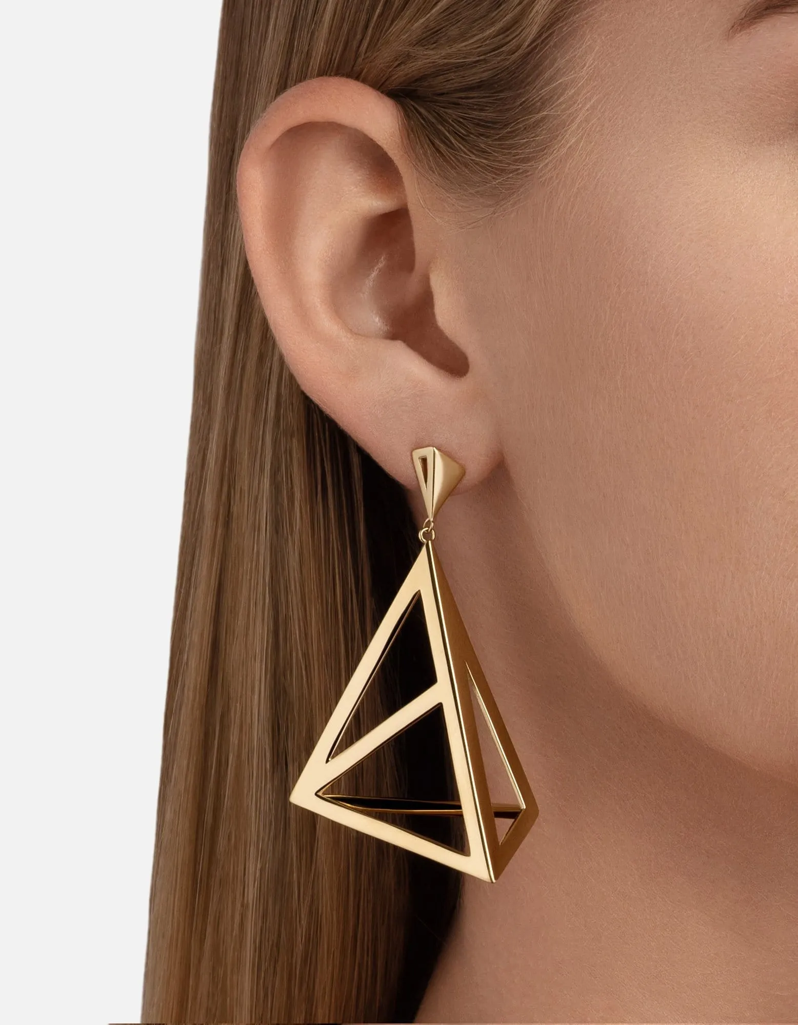 Apex Earrings, Gold
