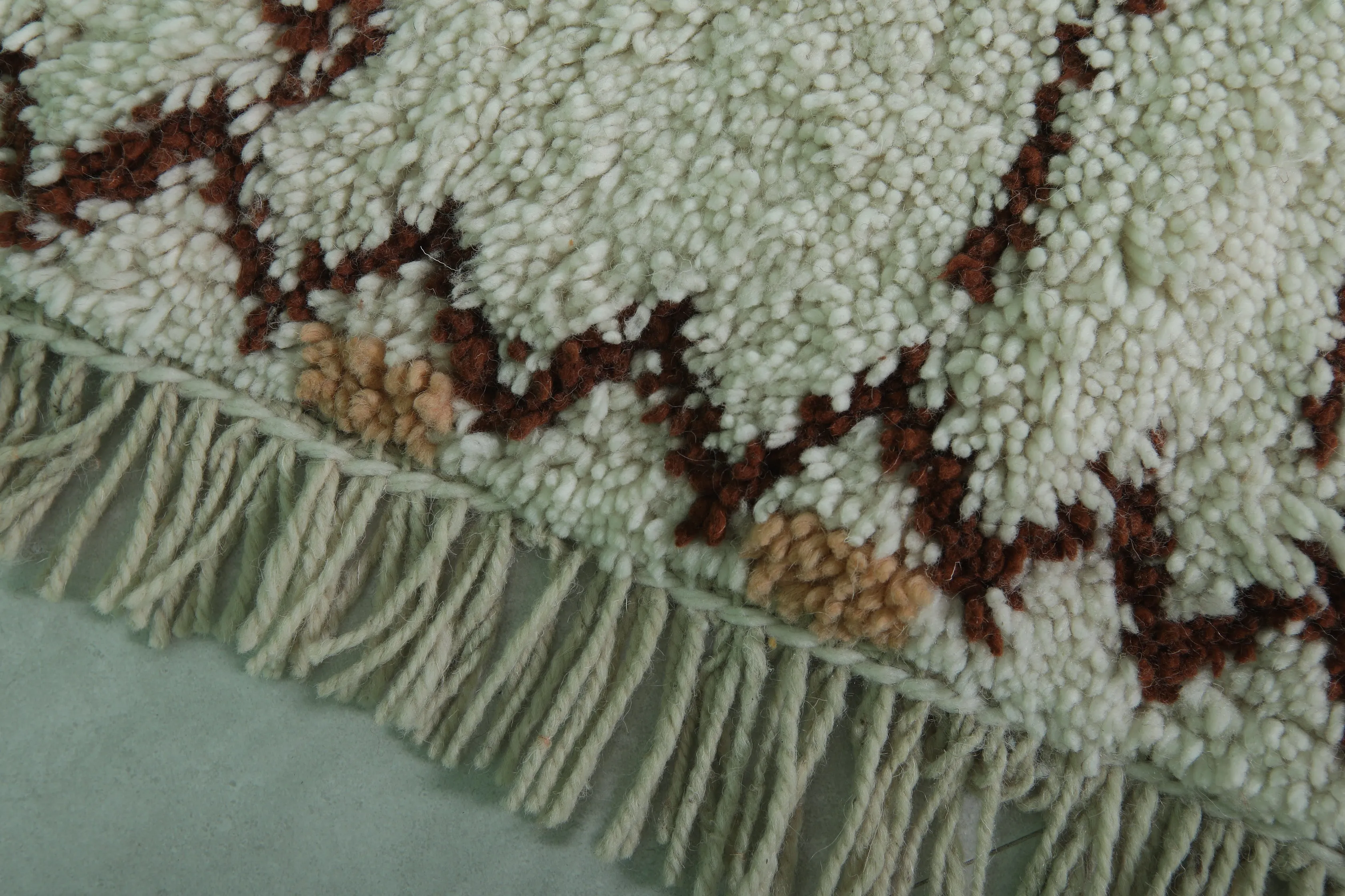 Azilal Moroccan Wool Rug - 5.1 x 5.1 Feet | Traditional Berber Design