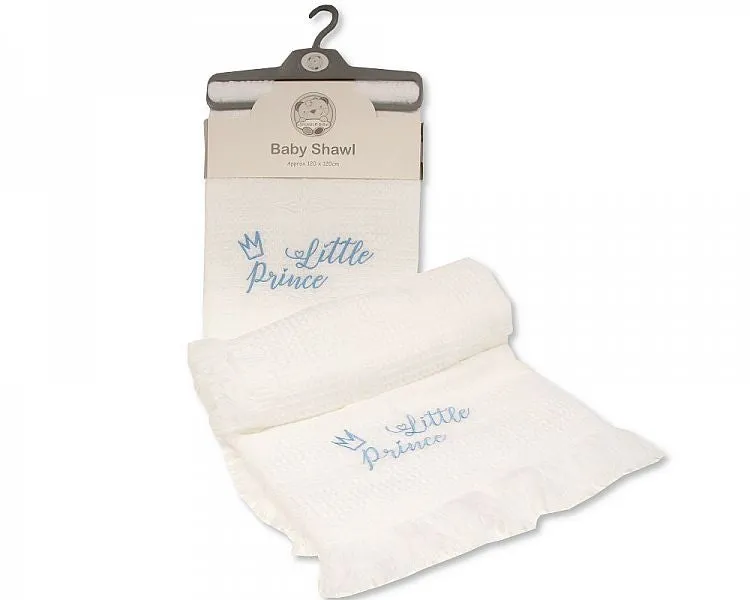 Baby Shawl with Little Prince Embroidery - Bw 110-040