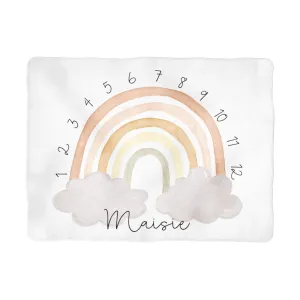 Backdrop Blanket | Neutral Rainbow Milestone