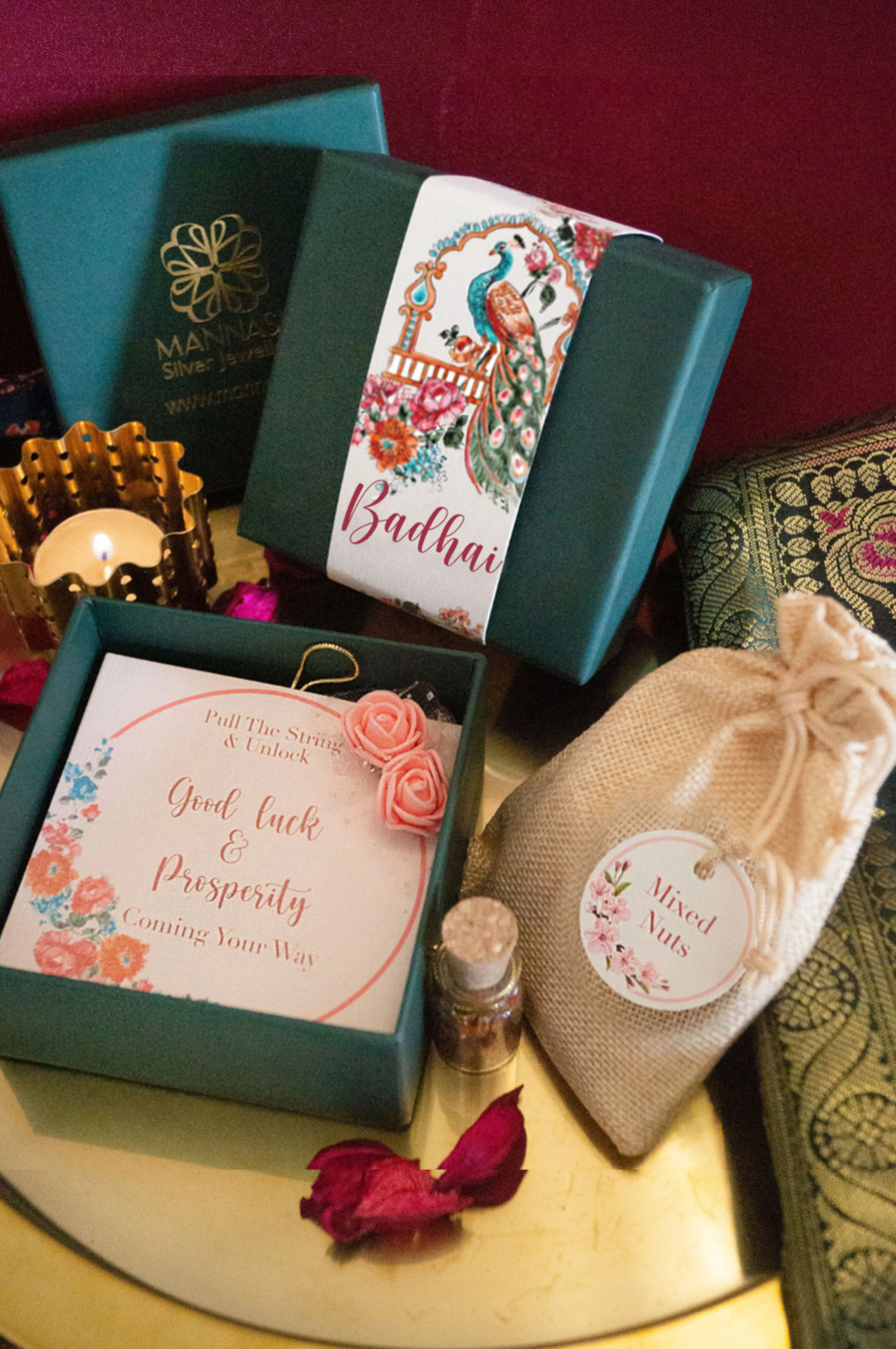 Badhai Hamper Gift Box - 999 5gm Lakshmi Coin