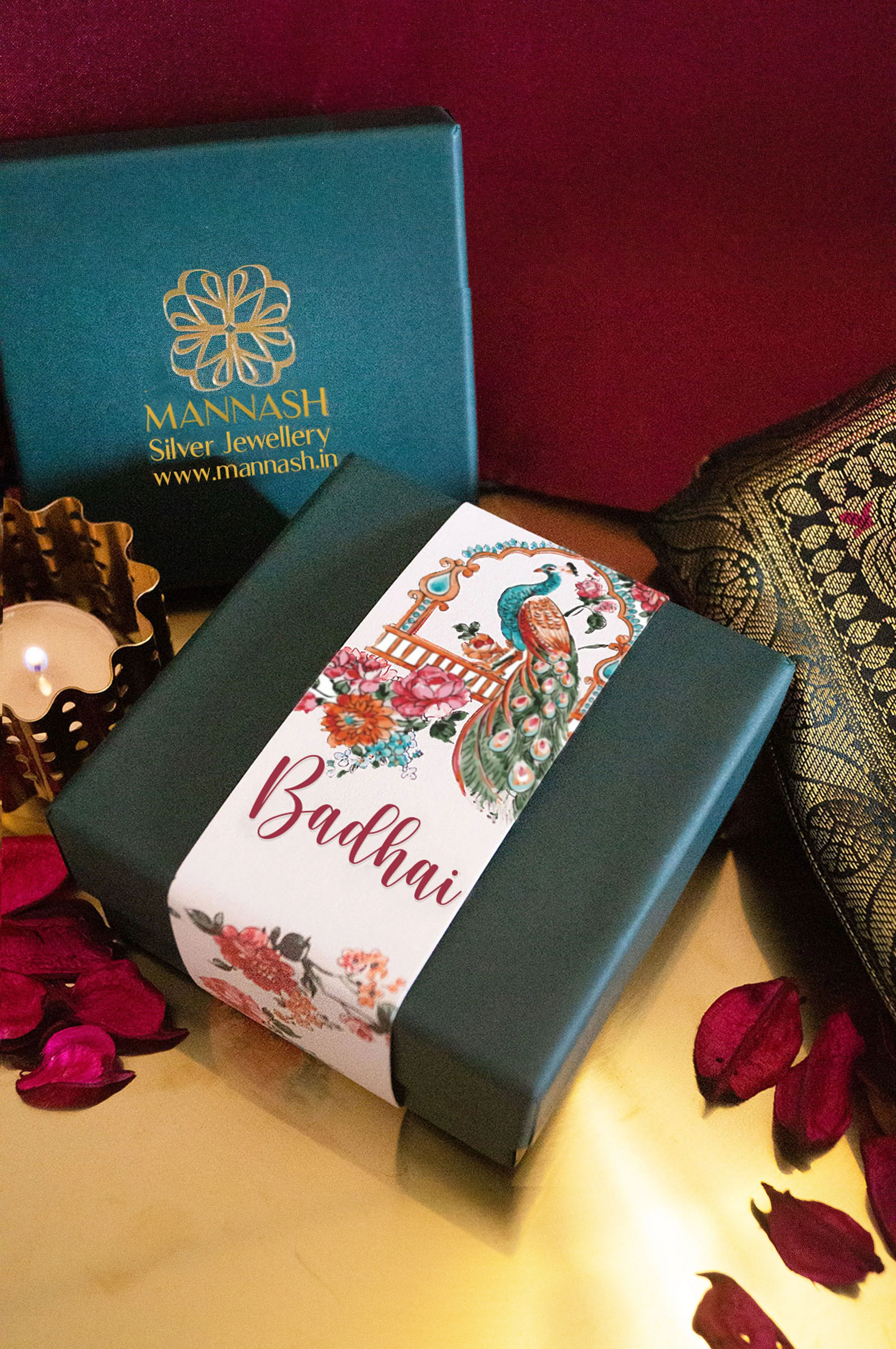 Badhai Hamper Gift Box - 999 5gm Lakshmi Coin