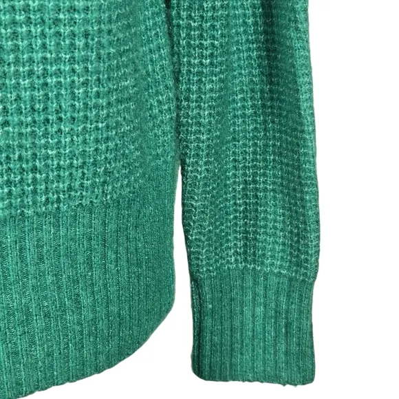 Banana Republic ribbed knit sweater crewneck AIRE YARN Green Small
