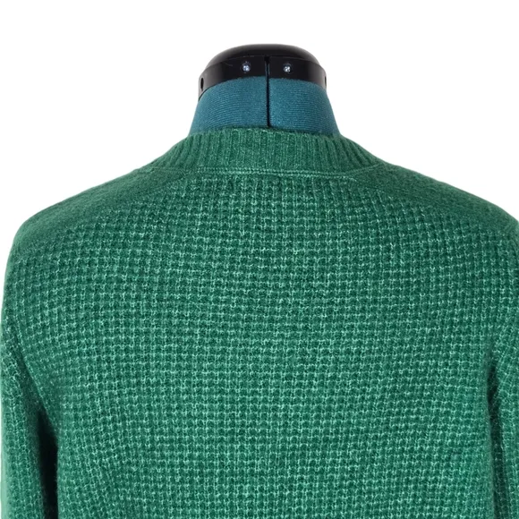 Banana Republic ribbed knit sweater crewneck AIRE YARN Green Small