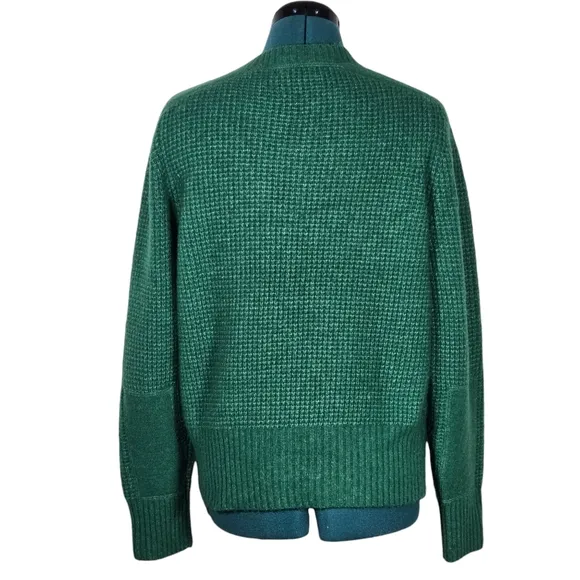 Banana Republic ribbed knit sweater crewneck AIRE YARN Green Small