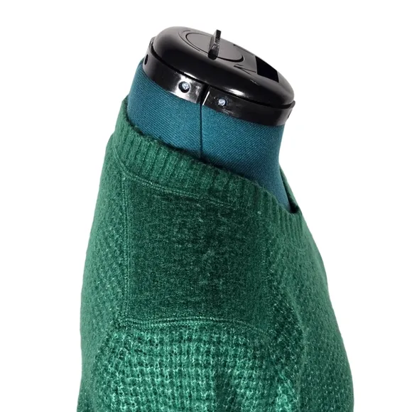 Banana Republic ribbed knit sweater crewneck AIRE YARN Green Small
