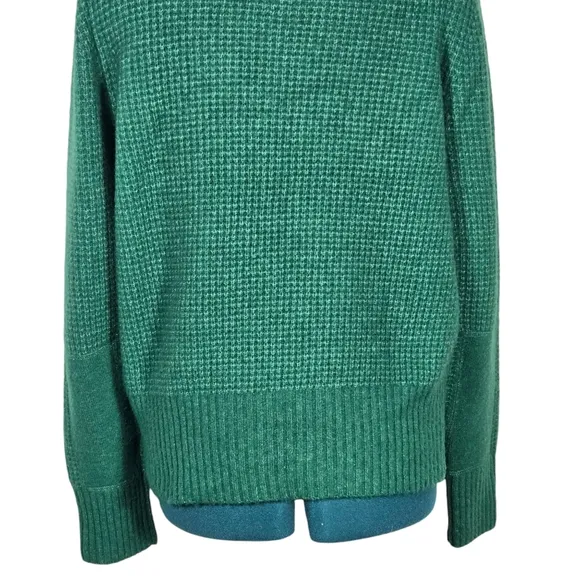 Banana Republic ribbed knit sweater crewneck AIRE YARN Green Small