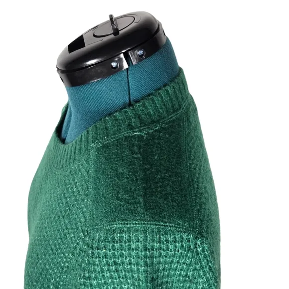 Banana Republic ribbed knit sweater crewneck AIRE YARN Green Small