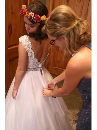 Beading Long Wedding Dress