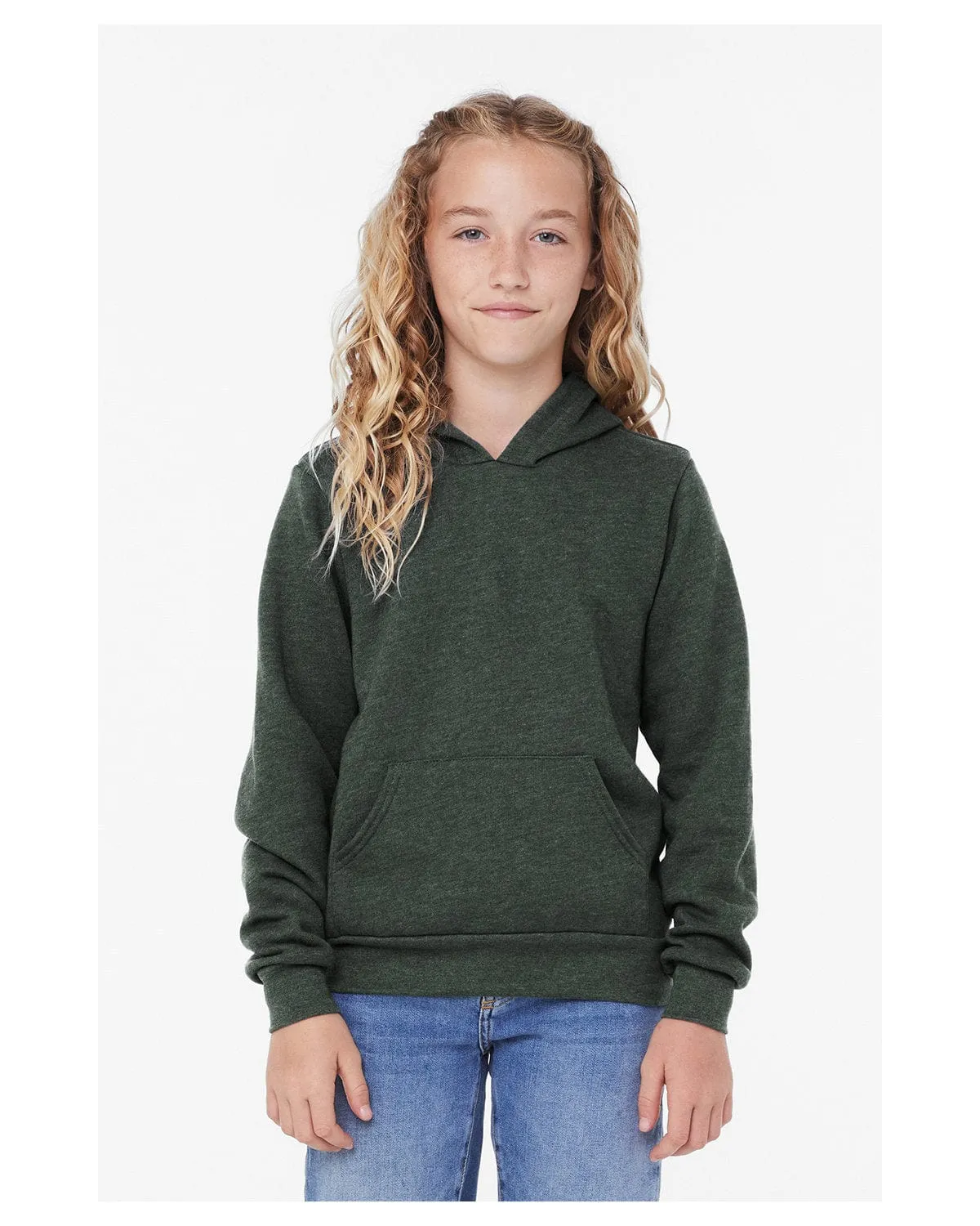 Bella Canvas Youth Sponge Fleece Pullover Hooded Sweatshirt