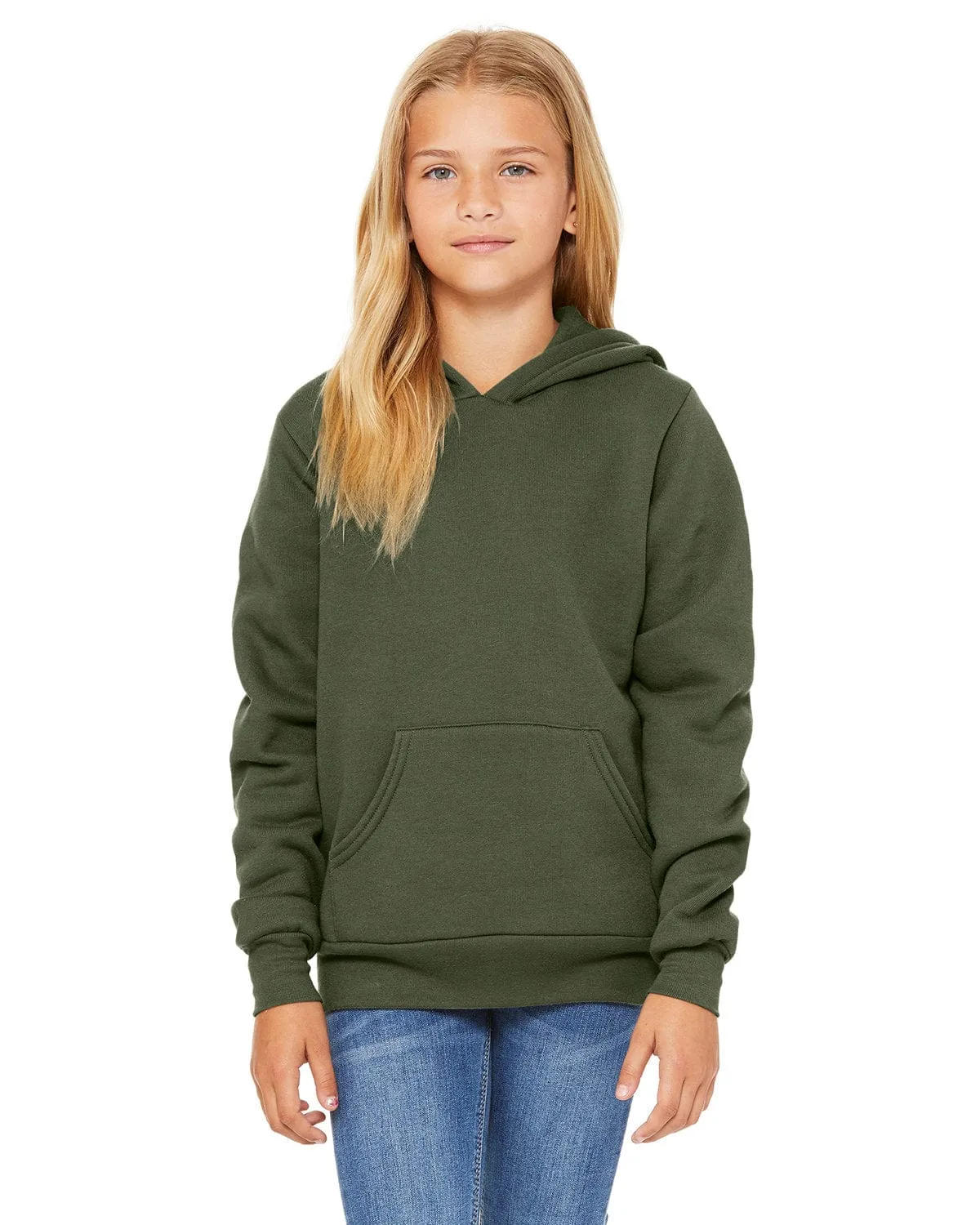 Bella Canvas Youth Sponge Fleece Pullover Hooded Sweatshirt