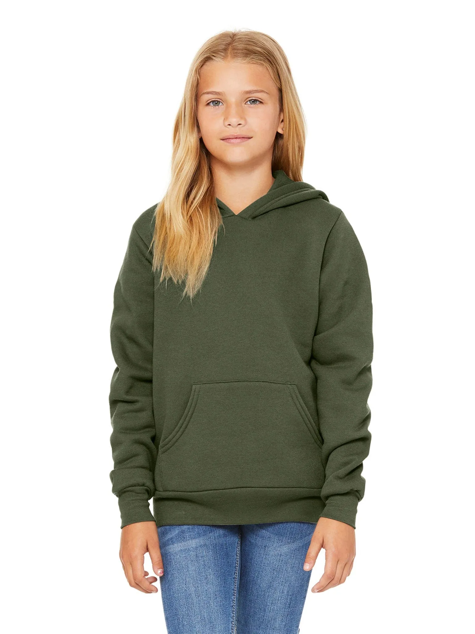 Bella Canvas Youth Sponge Fleece Pullover Hooded Sweatshirt