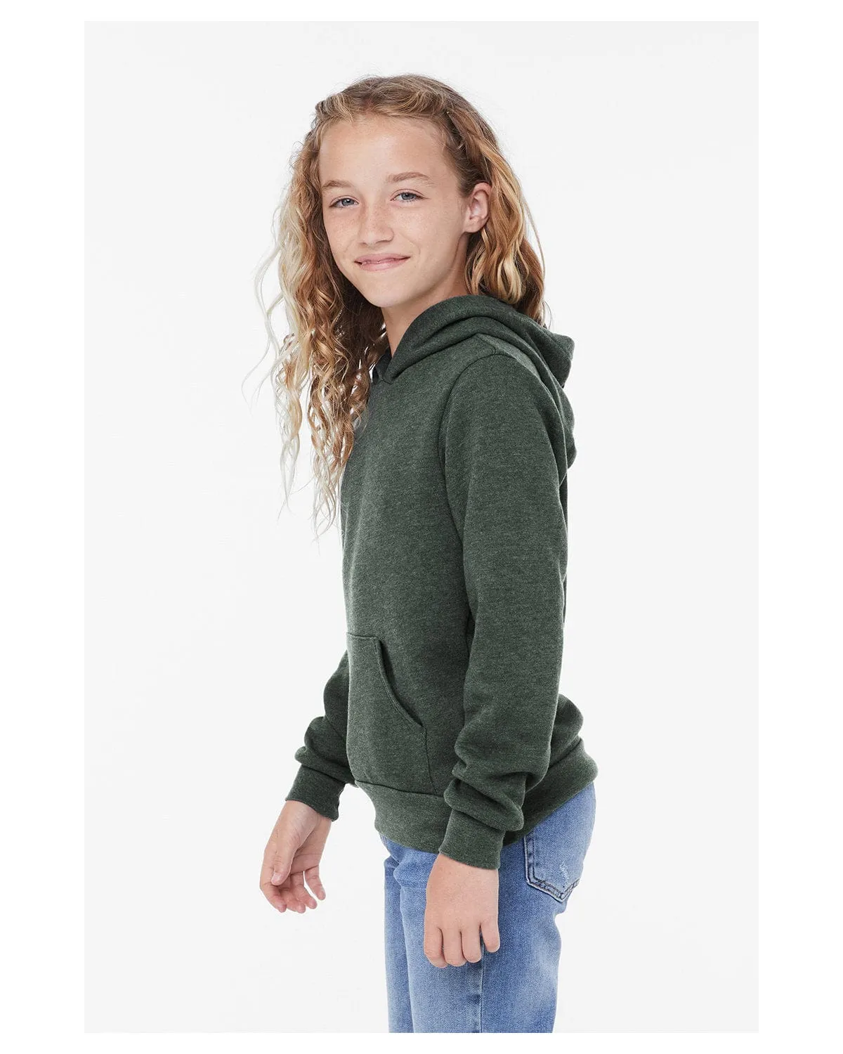 Bella Canvas Youth Sponge Fleece Pullover Hooded Sweatshirt