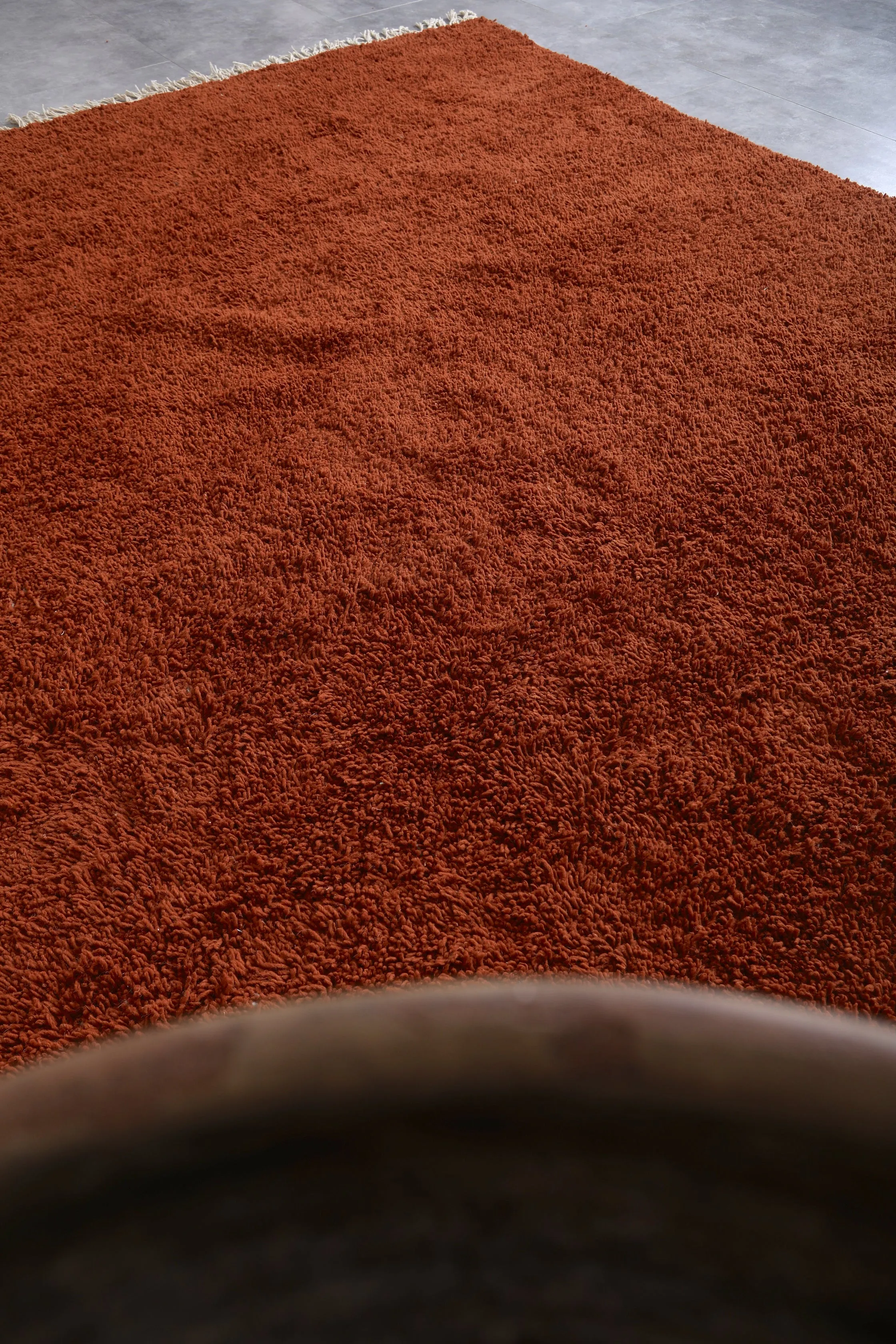 Beni ourain rug - Custom Moroccan area rug - Rust Morocco rug