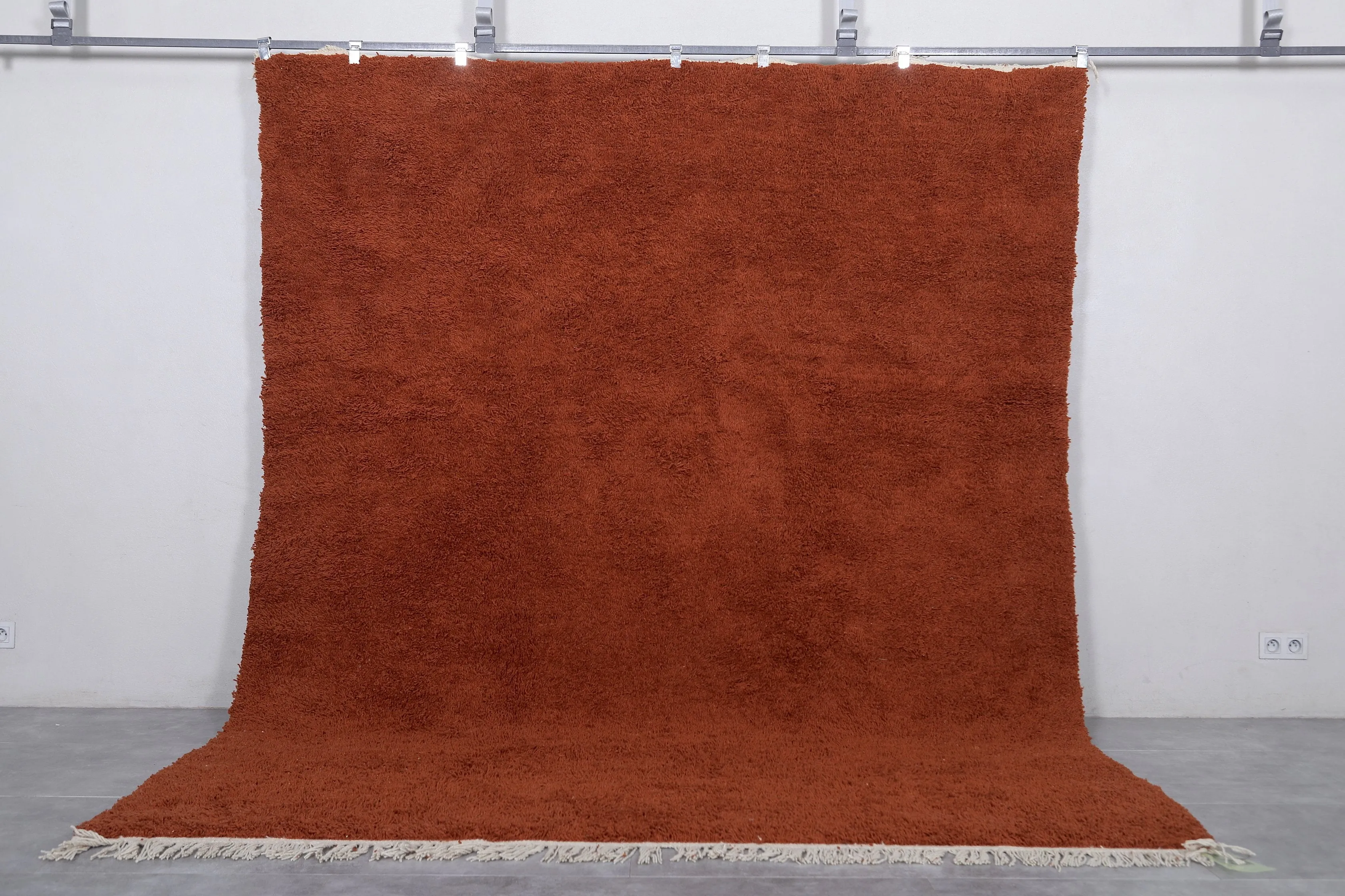 Beni ourain rug - Custom Moroccan area rug - Rust Morocco rug