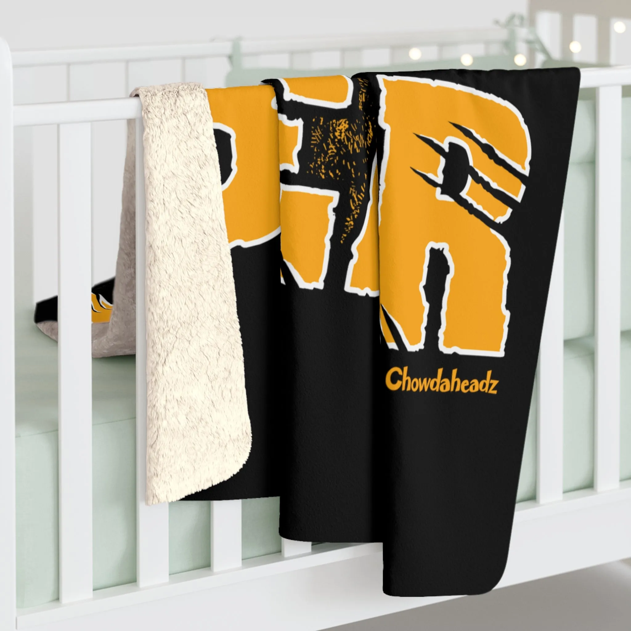 Beware of the Bear Boston Sherpa Fleece Blanket