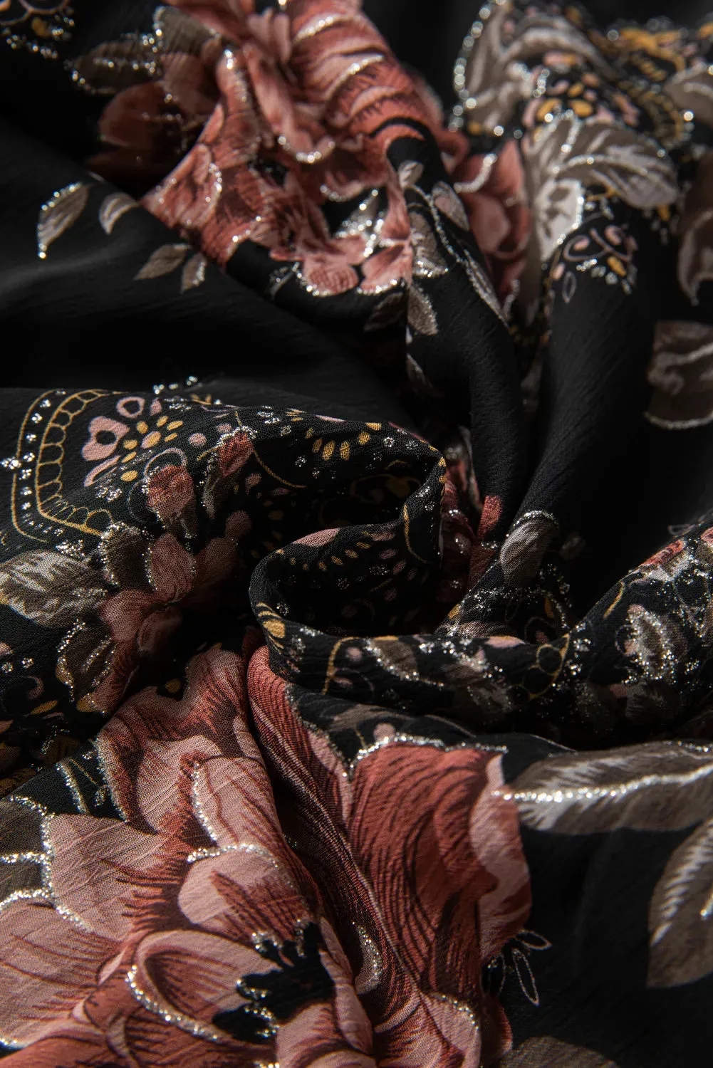 Blakely Printed Surplice Long Sleeve Blouse