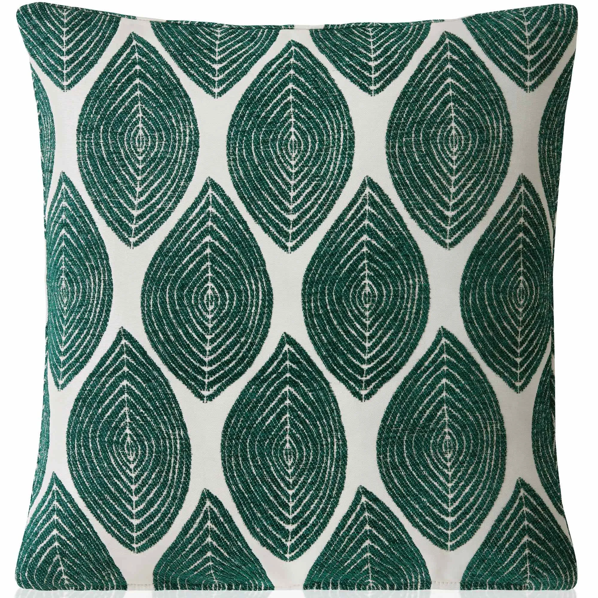 Bliss Retro Leaf Cushion Cover -Jungle Green