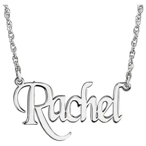 Block Font Nameplate Name Necklace