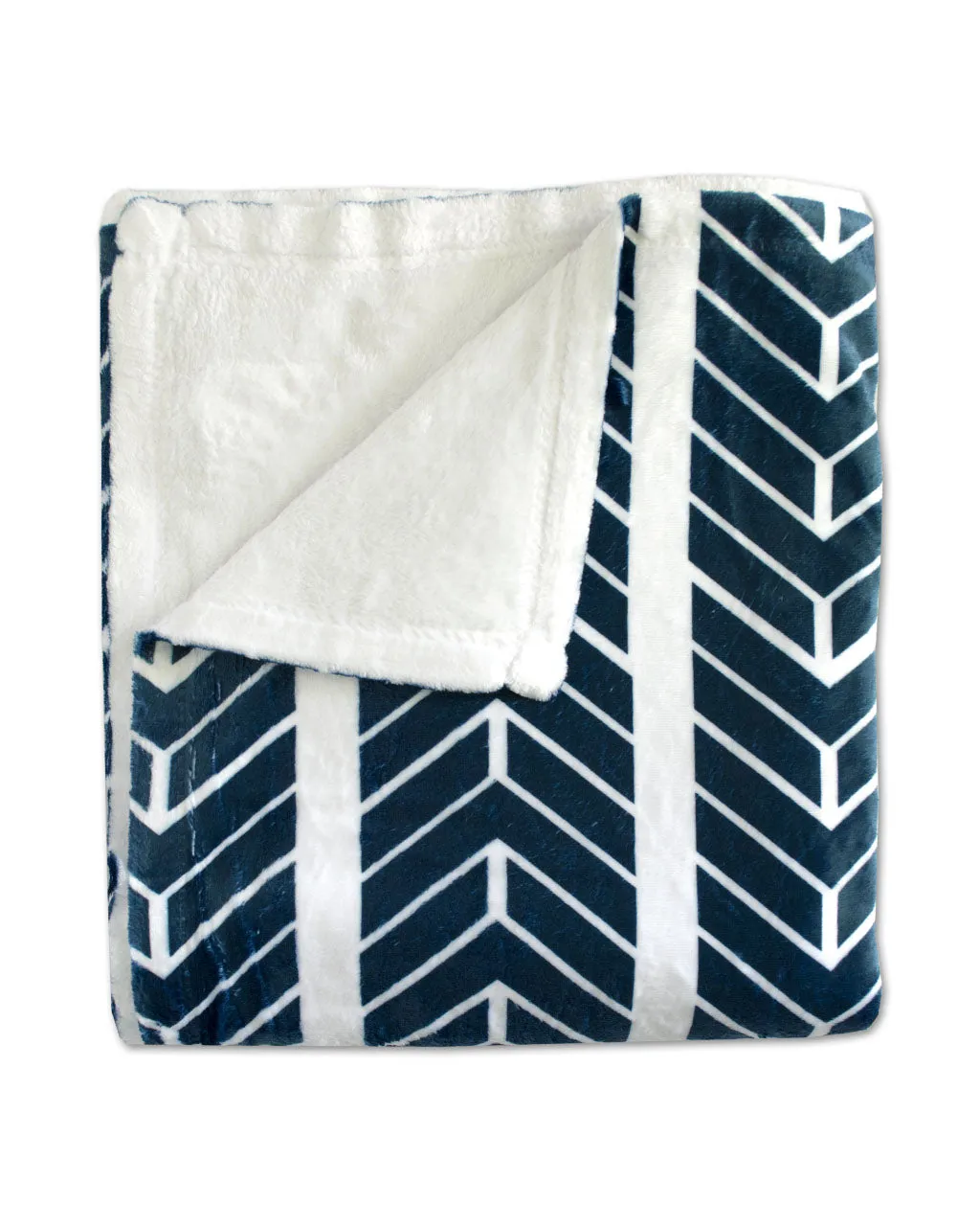 BLUE HERRINGBONE | Minky Blanket