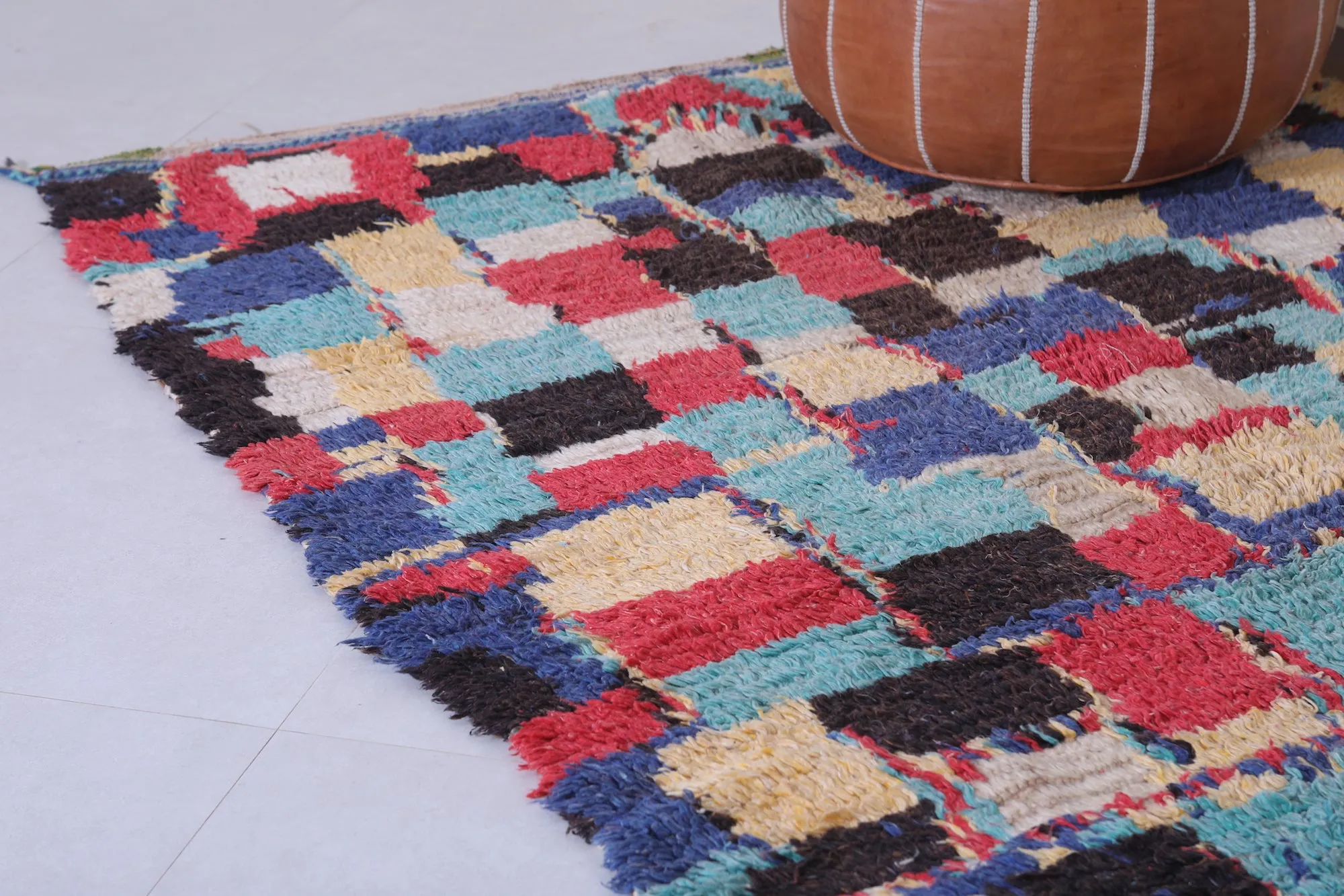 Bohemian Checkered Rug - 4.5 x 8.2 Feet