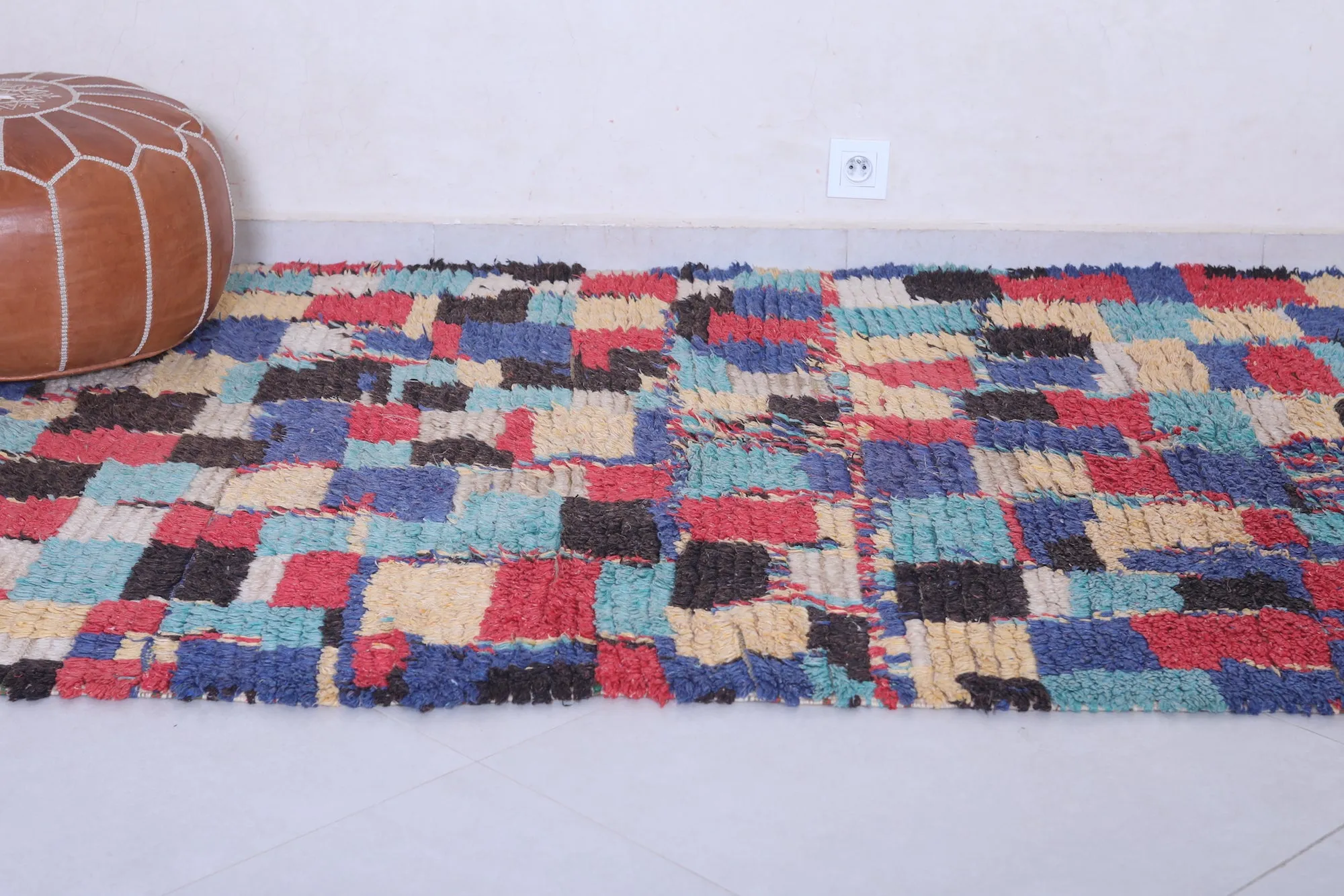 Bohemian Checkered Rug - 4.5 x 8.2 Feet