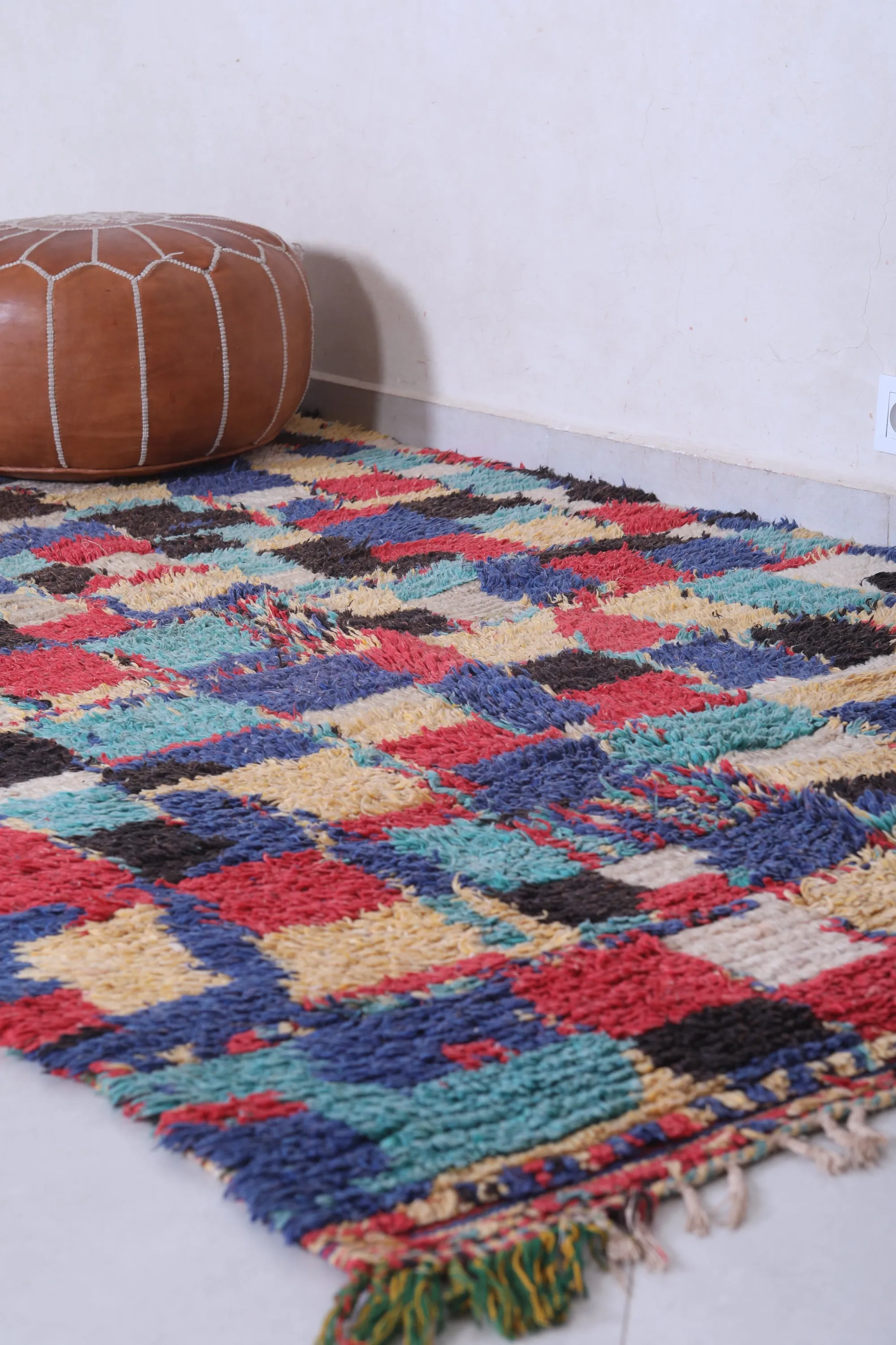 Bohemian Checkered Rug - 4.5 x 8.2 Feet