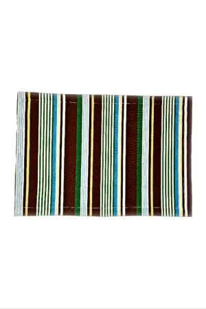 bold striped chocolate printed cloth placemats