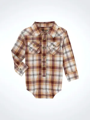 Boy's Wrangler Retro® Western Snap Plaid Shirt with Front Sawtooth Pockets