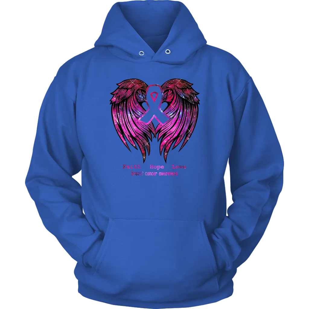 Breast Cancer Sweatshirt with Wings | October | Breast Cancer Month | Cancer Awareness | Pink Month