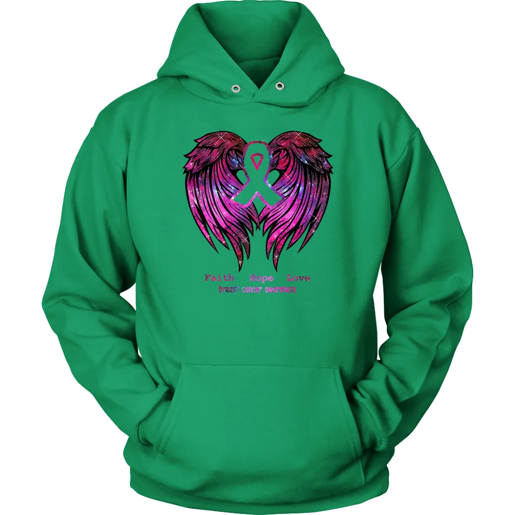 Breast Cancer Sweatshirt with Wings | October | Breast Cancer Month | Cancer Awareness | Pink Month